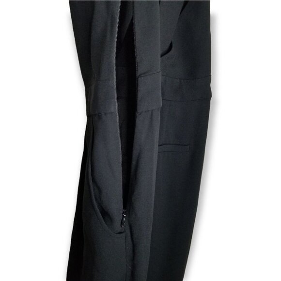 Babaton Black Seamus Open Back Jumpsuit Sleeveless Top Pants Bottom Pockets - Picture 5 of 10